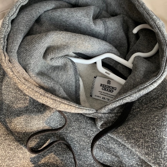 Reigning Champ Side Zip Hoodie: XS, Grey - Picture 3 of 5